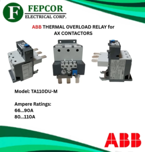 ABB THERMAL OVERLOAD RELAY TA110DU-M
