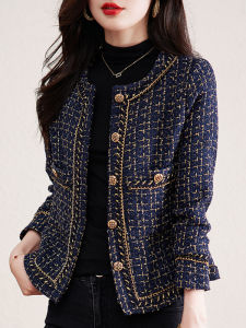 Fashion French Design Elegant Tweed Short Coat