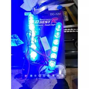 LAMPU FLASH LAMPU BLIZT KEDAP KEDIP 6 MATA HARGA SEPASANG BIRU