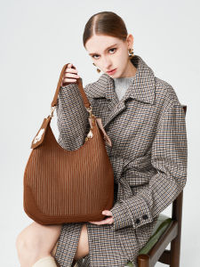 Dgenius Original Handwoven Underarm Bag Womens Large Capacity Shoulder Bag Handbag British Style Polyester Material