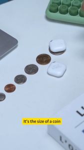 Mini Smart GPS Tracker Bluetooth Key Finder Air Tracker Work with Apple Find My APP (iOS only) Water-Resistant Replaceable Battery Anti Lost Reminder Device Item Locator for Air Tag Bag Key Pet Luggage Kids Finder