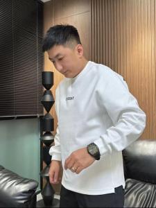 Casual Fashionable Mens round Neck Long Sleeve Sweatshirt Comfortable Bubble Letter Print Leisure T-Shirt Spring Autumn New Arrival