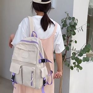 Tas Ransel Backpack Korea  untuk Sekolah dan Kuliah Waterproof Anti Air Import