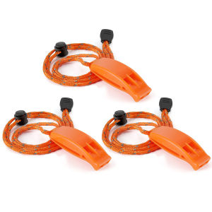 3PCS Emergency Whistles with Lanyard Safety Whistles for Kayak Life Jackets Lifeboats Fishing Boats Camping Hiking Hunting