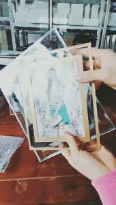 1 PCS A4/6 inch/8 inch Crystal Glass Photo Frame Certificate Display Rack Desktop Wall Decoration Hangable Photo Frame