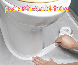 White Caulk Tape Waterproof Self AdhesiveToilet & Bathtub Sealant Strip for Floor Tile Corner Trim & ShowerBathroom Accessory