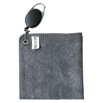 Golf Club and Ball Cleaning Microfiber Cloth with Hook