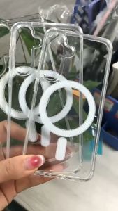 เคสใสกันกระแทก For Samsung S25+ มีแถบแม่เหล็ก Magnetic สามารถชาร์จไร้สายได้ ไม่ออกเหลืองง่าย เคสนิ่ม