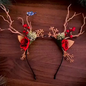CODที่คาดผม LED เขากวาง เครื่องประดับผมคริสต์มาส Fairy Headwear ตกแต่งคริสต์มาสผู้ใหญ่เด็กคริสต์มาสของขวัญ