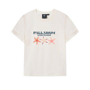 Sea Star Patterned Loose Round Neck Short Sleeve Women T-Shirt