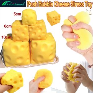 kebidume Square Cheese Squishy Toys Slow Rebound Push Stress Relief Sensory Toys Cheese Stress Balls Fidget Toys for Children Adult
