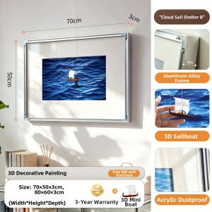 XIANGYUE | 3D Stereoscopic Sailboat Decorative Painting High-end Sense