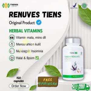 Renuves Tiens 150 Kapsul - Original - Mata Minus - Tianshi - Paru Paru - Kesehatan