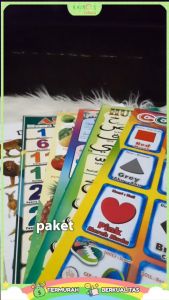 Paket 6 Poster Edukasi Anak Belajar Warna Angka Doa Buah Hijaiyah dan Hewan