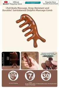 IMLUCKY | Massaging Dolphin Tail Comb for Scalp and Meridian 7 Teeth