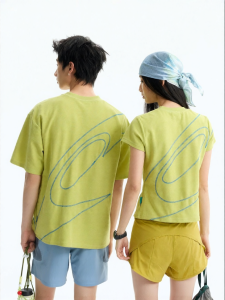 JNXS | Color Blocking Hasselblad Line Knit Terry Cloth T-Shirt