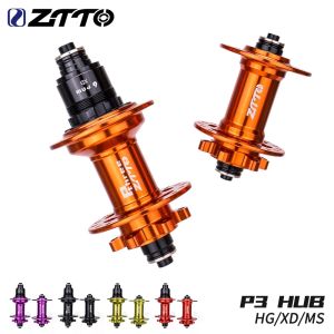 ZTTO MTB Bike Bicycle 6 Pawls Disc Brake Hub P3 32 Holes Thru Axle Quick Release 142x12 135x10 Sealed Bearing Freehub