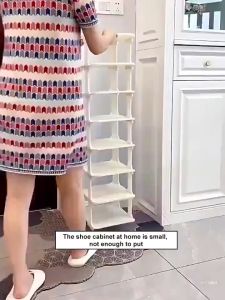 【COD + Local Seller】5 Layers Shoe Rack Organizer Multi-layer Space Saving Storage Shelves shoe organizer shoe storage Shoe Cabinet Simplicity Personal Rack Door Simple Multi-Layer Household Solid Narrow Small Entry