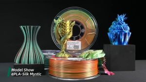 eSun ePLA-Silk Multicolor Magic Mystic 1.75mm 1KG 3D Printer Filament Dual Tri Multi Colour Colorful PLA Silk Silky Shiny Shine Glossy Gloss Printing Material FDM Exotic Special Unique Print