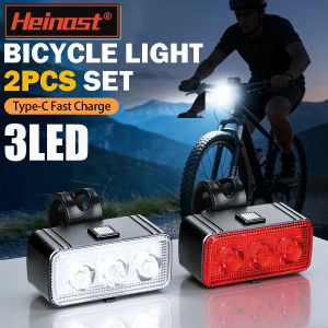 Cycling Bicycle Front & Rear Light Set Bike USB Charge Headlight MTB Waterproof Taillight Bicycle Accessories For Night Riding