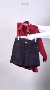 DISYAK - Hotpants Jeans Celana Pendek Wanita Non Stretch Black 1062-2062