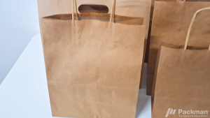 Large Brown Kraft Paper Takeaway Bag for F&B Supplies - Ideal for Mooncake Lantern Festival Food Festive Occasions