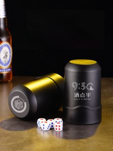 Thickened Frosted Hand Feel Dice Cup Set for Bar And KTV Manual Sieve Cup Color Shake Dice Logo Gaming Accessories