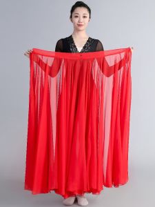 Váy Xòe Tua Rua Tập Luyện Cổ Điển 720 Độ Một Mảnh Cho Nữ Mùa Hè 2022 Váy Midi Dài Cổ Điển Không Đối Xứng