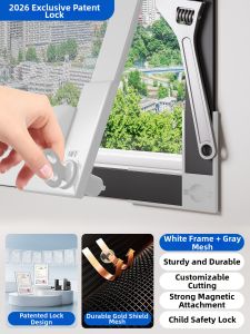 ZTION | Flexible Magnetic Self-installable Insect-proof Window Screen