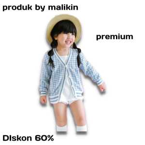KARDIGAN ANAK MALIKIN / KARDIGAN HOUNDSTOOTH 34 SAMPAI 5 TAHUN / CARDIGAN ANAK / BAJU ANAK CEWEK / BAJU ANAK RAJUT