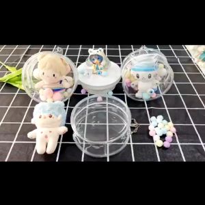 【พร้อมส่ง】กระเป๋าตุ๊กตา Labubu/Baby Tree กล่องเก็บของ แบบหนา ขนาด14 ซม. พวงกุญแจ กระเป๋าป้องกัน PVC ใส-สีโปร่งใส สไตล์คลาสสิก