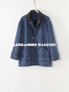 Relaxed Fit Denim Jacket with Contrast Collar Cotton Lyocell