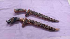 Tercantik Pisau GOLSEM Full Ukir Rasamala Terlaris