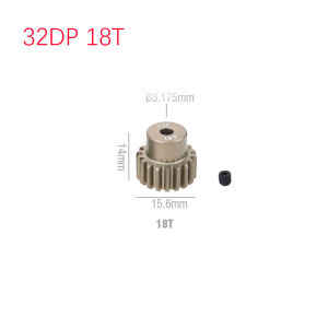 NEEBRC 32DP 3.175mm Shaft Metal Pinion Motor Gear 12T 13T 14T 15T 16T 17T 18T 19T 20T for 1/10 RC Car Wltoys Traxxas Tamiya HPI