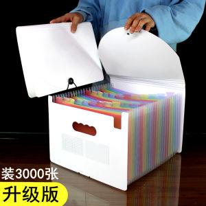 Large Capacity A4 Accordion File Folder Student  Roll Receipt Multi-layer Document Organizer Office Classification Bag