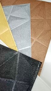 MW Wallpaper Foam 3D Batik Wall Panel Diamond Triangle Stiker Dinding Wall Paper Panel Sticker