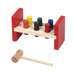 Montessori Wooden Hammer Toy Children Fine Motor Training Sensory Game Color Cognition Set Educational Toy For Autistic Children