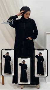 Gamis Hitam Remaja Kekinian | Maxi Dress Muslimah Terbaru | Abaya Turkey