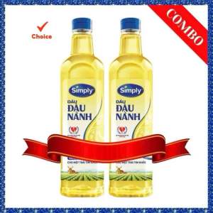 Combo 2 chai Dầu Đậu Nành Simply Cao Cấp 1L - Hàng Chính Hãng - Date mới