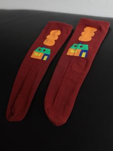 ถุงเท้าเด็กลายการ์ตูนสไตล์เกาหลีใหม่ ถุงเท้าลาย Graffiti แบบตรง ถุงเท้าเด็กชายและเด็กหญิง ถุงเท้าผ้าฝ้ายนุ่มสบาย