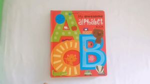 My Awesome Alphabet Book ABC Board Book Lift The Flap Book Letters Learning Materials for Kids Preschool Early Education Reading Book Gifts Hardcover Children Book Toddler Book