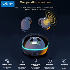 ♥100% sản phẩm gốc + Miễn phí vận chuyển♥New Vivo G9s tai nghe gắn tai không dây Tiếng Ồn Hủy Bỏ Không Thấm Nước Tai nghe nhét In-Ear Stereo điều khiển bằng cảm ứng Headphone Với Màn hình LED Sạc Trường Hợp