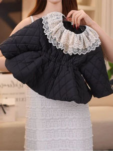 Korean Style Lace Collar Thermal Jacket Insulated