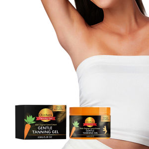 Carrot Tanning Accelerator Gel Self Solarium Lasting Bronzing Skin Nourishing Lightweight Tanning Enhancer Cream For Face Body
