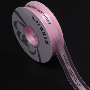 2.5Cm Polyester Satin Ruy Băng HAPPY BIRTHDAY In Hình Cho Hoa Bánh Cưới Quà Tặng Bao Bì Nơ Trang Trí 36 Yard/Cuộn