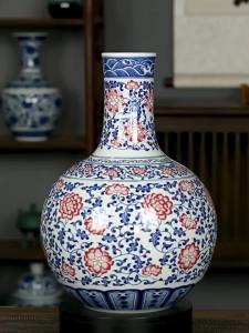 Home & Office Decorative Blue and White Ceramic Vase