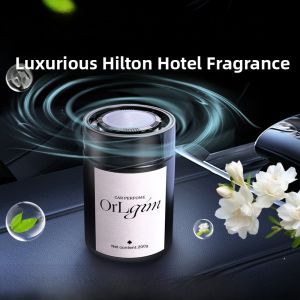 HELLOLEIBOO | Car Fragrance Solid Perfume Long Lasting Odor Eliminator High End Automobile Aromatherapy Round Shape Glass Holder 100mL-200mL