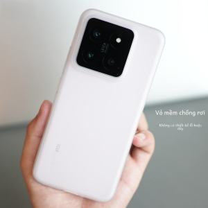 Ultra-Thin Frosted Silicone Phone Case for Xiaomi 14 pro Full Cover Anti-Fall Simple TPU New Model with Large Hole Transparent White