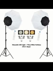 Photography LED Lamp Softbox with Continuous Lighting and Stand Kits