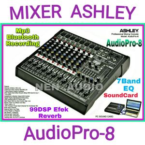 Mixer ASHLEY audiopro8 original ashley audiopro 8 mp3 bluetooth pc soundcard recording